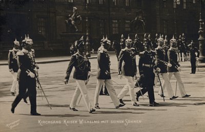 Kaiser Wilhelm II and his sons (b/w photo) 作者 德国摄影师