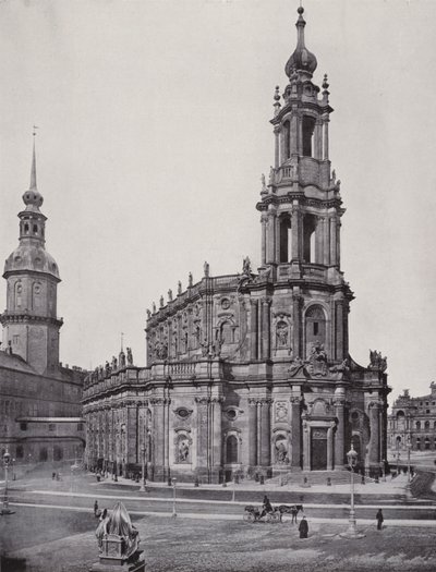 Katholische Hofkirche (b/w photo) 作者 德国摄影师