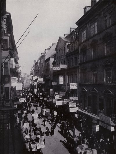 莱比锡：展会期间的 Petersstrasse（黑白照片） 作者 德国摄影师