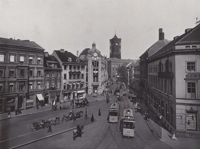 Molkenmarkt、Spandauer Strasse 和市政厅（黑白照片） 作者 德国摄影师