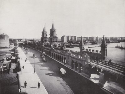 Oberbaum-Brucke 与高架铁路（黑白照片） 作者 德国摄影师
