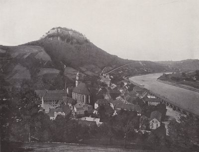 城市和堡垒 Konigstein（黑白照片） 作者 德国摄影师