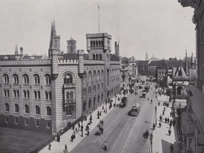 Stadtische Sparkasse and Muhlendamm (b/w photo) 作者 德国摄影师