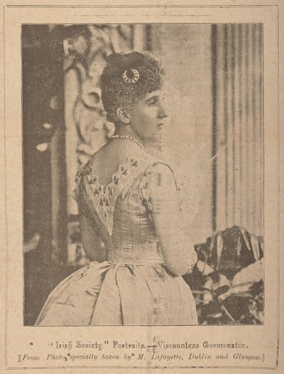 戈曼斯顿子爵夫人，《爱尔兰社会》[期刊]第七卷第 353 期 1894 年 10 月 13 日（新闻纸） 作者 爱尔兰摄影师