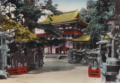 日本，约 1912 年：春日神社建于 767 年，位于京都附近的奈良（照片） 作者 摄影师 日本人