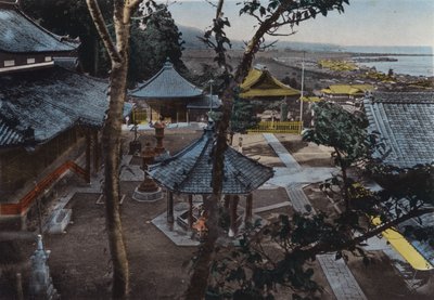 日本，约1912年。Miidera，京都附近的近江八景之一(照片) 作者 摄影师 日本人