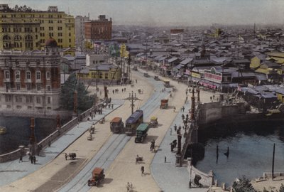 日本，约 1912 年：东京日本桥街（照片） 作者 摄影师 日本人