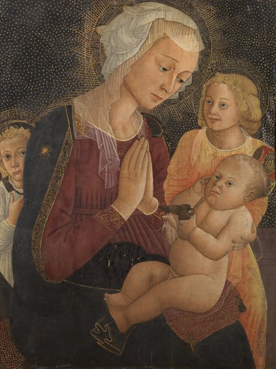 处女和两个天使的孩子，1550-175年 作者 码头弗朗切斯科·菲奥伦蒂诺