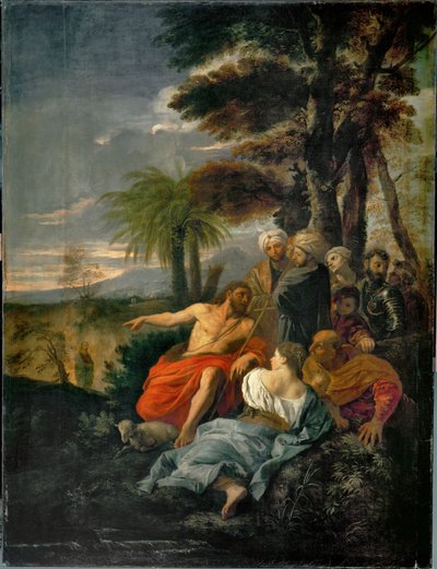 Saint Jean-Baptist prechant dans le desert - 圣约翰施洗约翰在沙漠中布道... 作者 码头弗朗切斯科莫拉