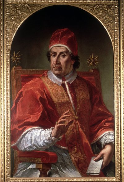 皮埃尔·莱昂·盖齐 (Pier Leone Ghezzi) 的克莱门特十一世 (1649 - 1721) 肖像。 罗马博物馆。 罗马 作者 皮埃尔·利昂·盖兹
