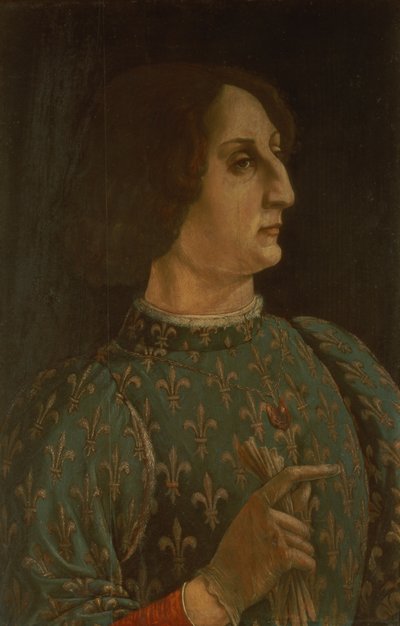 Galeazzo Mario Sforza肖像（1444-76）c.1471（面板上的蛋彩画）（另请参阅168788） 作者 皮耶罗·德尔·波拉约洛