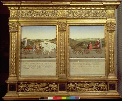 Duke Federico da Montefeltro（1422-82）和Battista Sforza，1465（面板上的蛋彩画）的胜利 作者 皮耶罗·德拉·弗朗西斯卡