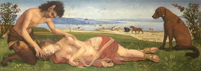萨蒂尔在若虫上哀悼，c。 1495 作者 皮耶罗迪科西莫
