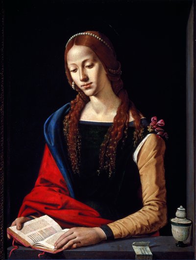 马德琳画作 Piero di Cosimo (1461 / 2-1521) 1485-1490 Dim.72x53 cm Palazzo Barberini，国家古代艺术画廊，罗马 作者 皮耶罗迪科西莫