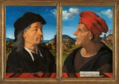 朱利亚诺和弗朗西斯科·贾贝尔蒂·达·桑加洛的肖像 Francesco Giamberti da Sangallo 的 Portret（约 1404-1482 年），音乐建筑师 作者 皮耶罗迪科西莫