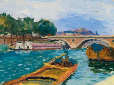 巴黎，塞纳河上的桥，约1898-1904年。 作者 阿尔伯特·马尔凯