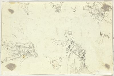 一张素描：男人和女人 作者 皮埃尔·安托万·蒙金