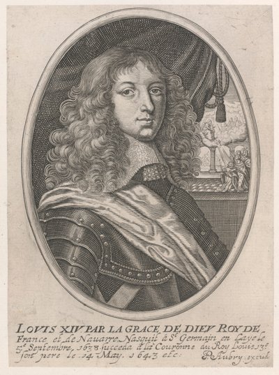 路易十四肖像（法国和纳瓦拉皇家路易十四（Louis XIV par la Grace de Dieu Roy de France et de Navarre）) 作者 Pierre Aubry