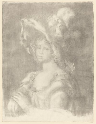 Amélie Laurent Dieterlé，约 1899 年（石版画，米白色织纹纸） 作者 皮埃尔·奥古斯特·雷诺阿
