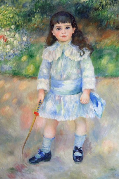 拿着鞭子的孩子》，1885年 作者 皮埃尔·奥古斯特·雷诺阿