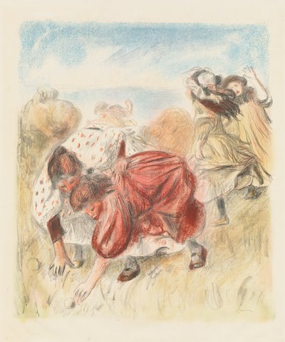 儿童打球 Enfants jouant a la balle, 1900. 作者 皮埃尔·奥古斯特·雷诺阿