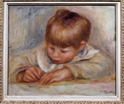 皮埃尔·奥古斯特·雷诺阿 (1841-1919) 的可可作家绘画。 1906. 昏暗。 0.29 x 0.37 米。 里昂，美术博物馆 作者 皮埃尔·奥古斯特·雷诺阿