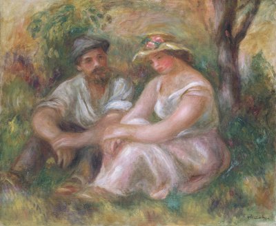 对话》，1912年 作者 皮埃尔·奥古斯特·雷诺阿