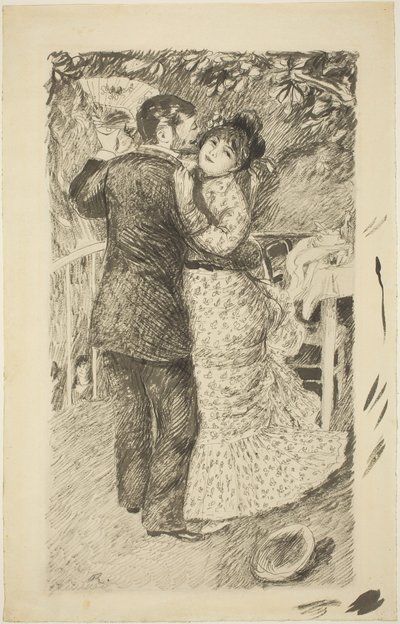 乡村舞蹈》，1883年。 作者 皮埃尔·奥古斯特·雷诺阿