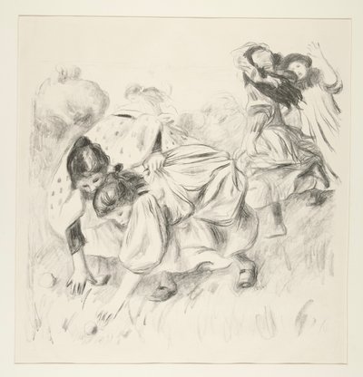 Enfants jouant ? la balle（儿童玩球） 作者 皮埃尔·奥古斯特·雷诺阿