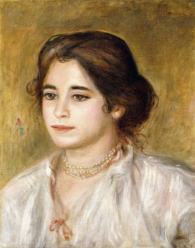 加布里埃尔·奥·科利尔（Gabrielle au Collier），1906年 作者 皮埃尔·奥古斯特·雷诺阿