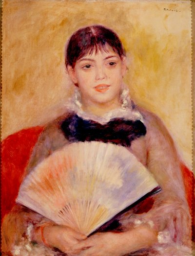 风扇的女孩 作者 Pierre Auguste Renoir