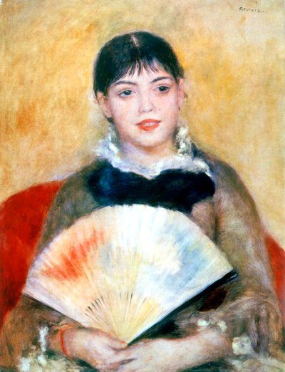 风扇少女，1881年 作者 皮埃尔·奥古斯特·雷诺阿