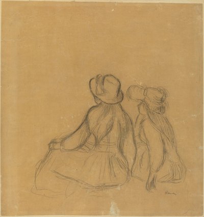 女孩时代，约1890年。 作者 皮埃尔·奥古斯特·雷诺阿