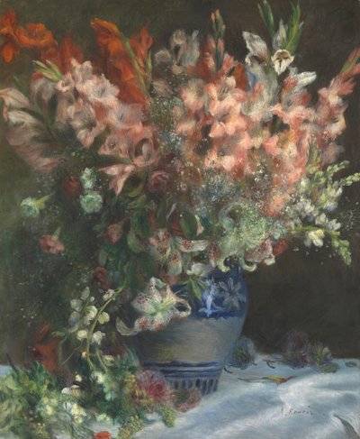 花瓶中的唐蒲c。 1875年 作者 皮埃尔·奥古斯特·雷诺阿