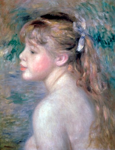 小孩子的头，1892年。 作者 皮埃尔·奥古斯特·雷诺阿