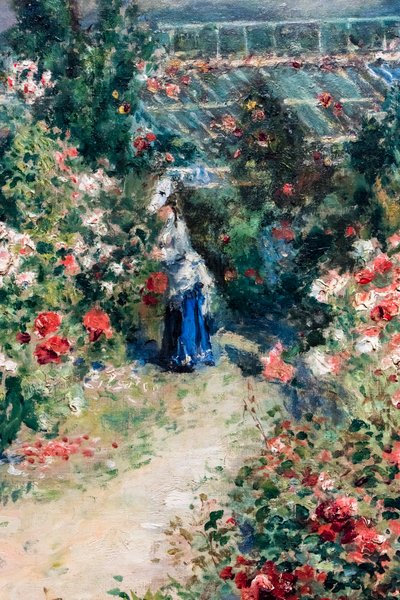La Serre，细节，约 1876 年（布面油画） 作者 