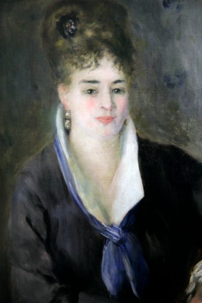 黑衣女士》，1876年。   作者 皮埃尔·奥古斯特·雷诺阿