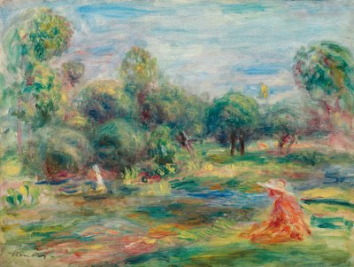 Cagnes的景观，c。 1907-1908年 作者 皮埃尔·奥古斯特·雷诺阿