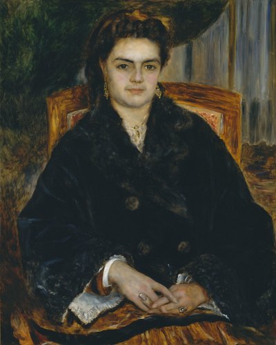 爱德华·伯尼尔（Edouard Bernier）夫人，玛丽·奥克塔维·斯特凡妮·劳伦斯（1838-1920，1871）。 作者 皮埃尔·奥古斯特·雷诺阿