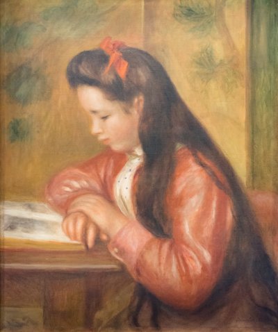 吉纳维芙·卡耶博特小姐，未来的沙多夫人，c. 1895（布面油画） 作者 皮埃尔·奥古斯特·雷诺阿