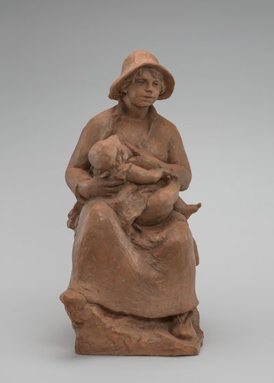 孕妇：雷诺阿夫人和儿子，约1916年。 作者 皮埃尔·奥古斯特·雷诺阿