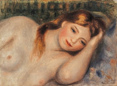 躺在胸围里的裸体女孩，1905年 作者 皮埃尔·奥古斯特·雷诺阿