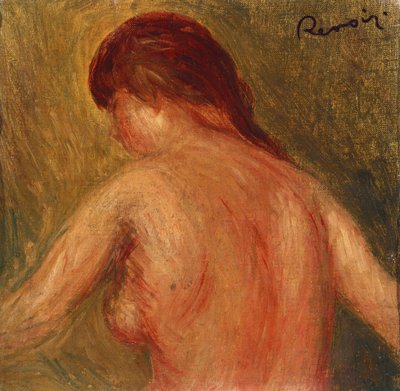 裸体女性躯干，从背面 作者 Pierre Auguste Renoir