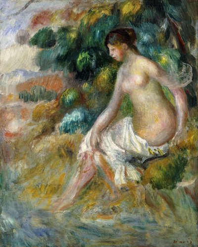 森林中的裸体； 《蔬菜中的裸体》，1887年 作者 Pierre Auguste Renoir
