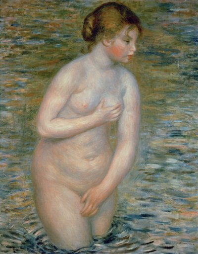 水中裸体，1888年 作者 Pierre Auguste Renoir