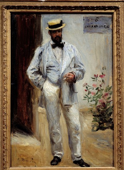 法国建筑师 Charles Le Coeur（1830-1906 年）脚下的肖像。 皮埃尔·奥古斯特·雷诺阿 (1841-1919) 的绘画 作者 皮埃尔·奥古斯特·雷诺阿