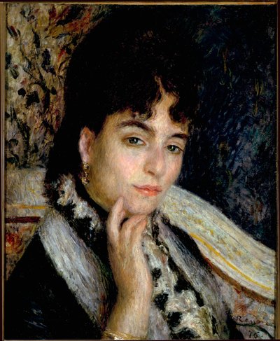 Alphonse Daudet 夫人的肖像（布面油画 作者 皮埃尔·奥古斯特·雷诺阿