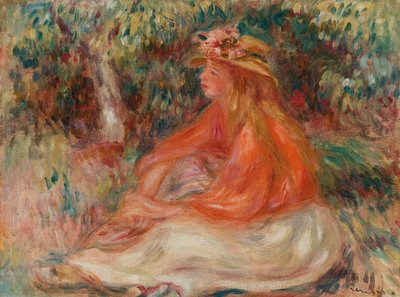 坐着的女人（Femme assise） 作者 皮埃尔·奥古斯特·雷诺阿