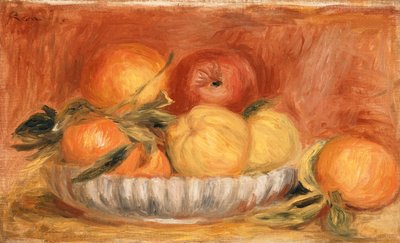 苹果和橘子的静物； Nature Morte aux pommes et oranges，1890年代后期 作者 皮埃尔·奥古斯特·雷诺阿