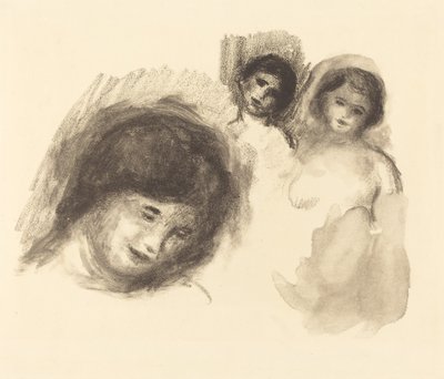 石头与三幅素描 La pierre au trois croquis, 1904. 作者 皮埃尔·奥古斯特·雷诺阿